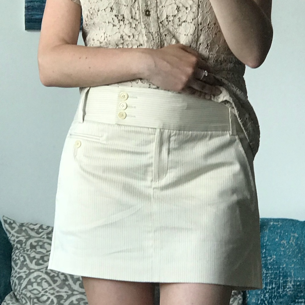 BCBG dressy sexy pinstriped mini skirt 4